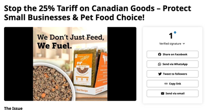 Help Us Fight Unfair Tariffs That Could Endanger Millions of Businesses & Your Pet’s Food